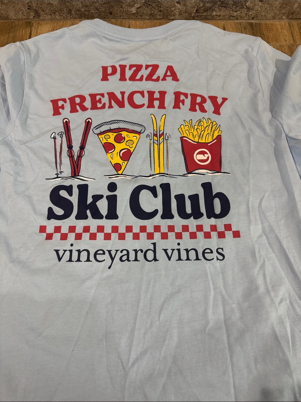 Vineyard Vines White Kids Pizza French Fry Ski Club Graphic Tee